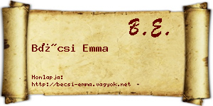 Bécsi Emma névjegykártya