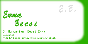 emma becsi business card
